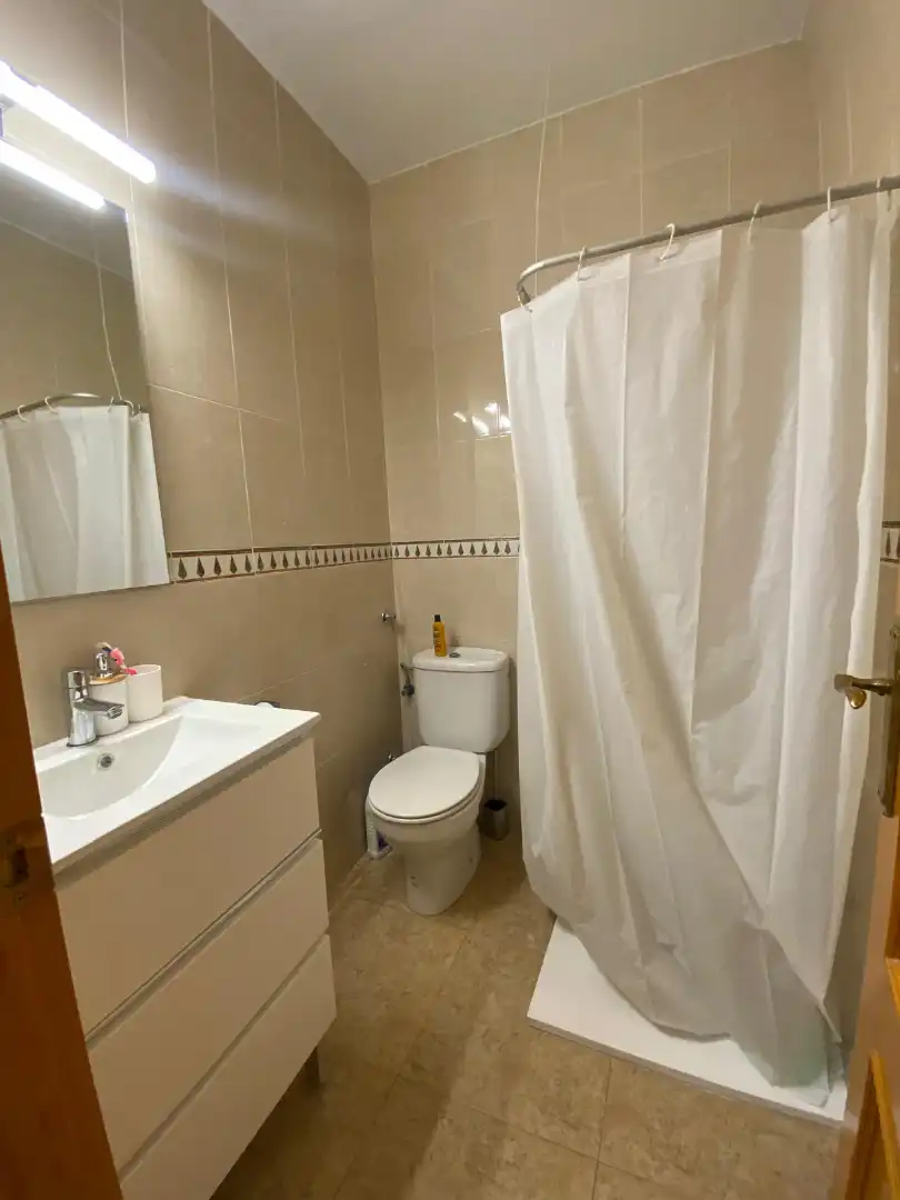 Bathroom of Flat for rent in Roquetas de Mar  with Air Conditioner, Heating and Private garden