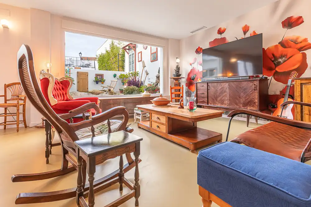 Living room of Country homes for sale in Alfarnatejo  with Air Conditioner, Heating and Private garden