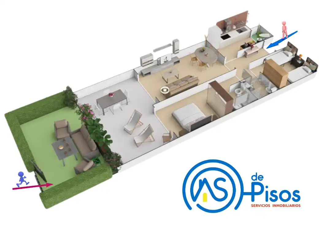 Apartament de lloguer en Mont-roig del Camp amb Aire condicionat, Calefacció i Jardí privat