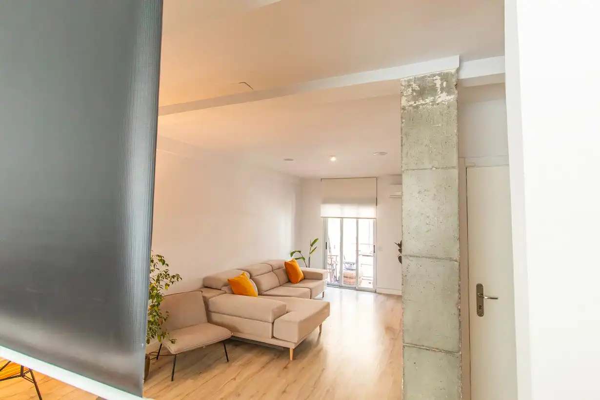 Sala de estar de Piso de alquiler en Madrid con Aire acondicionado, Calefacción y Terraza