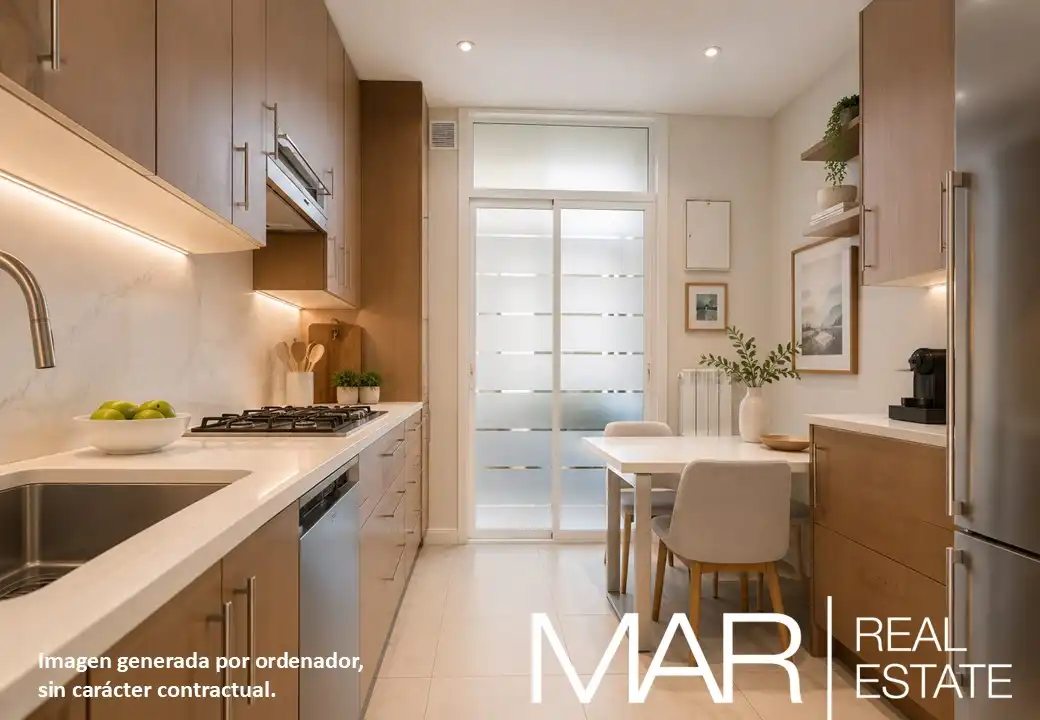 Kitchen of Flat for sale in Madrid  with Air Conditioner, Heating and Storage room