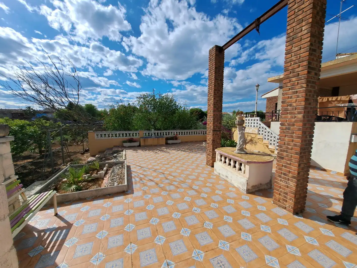 Terraza de Finca rústica en venta en La Pobla Llarga con Jardín privado, Terraza y Trastero