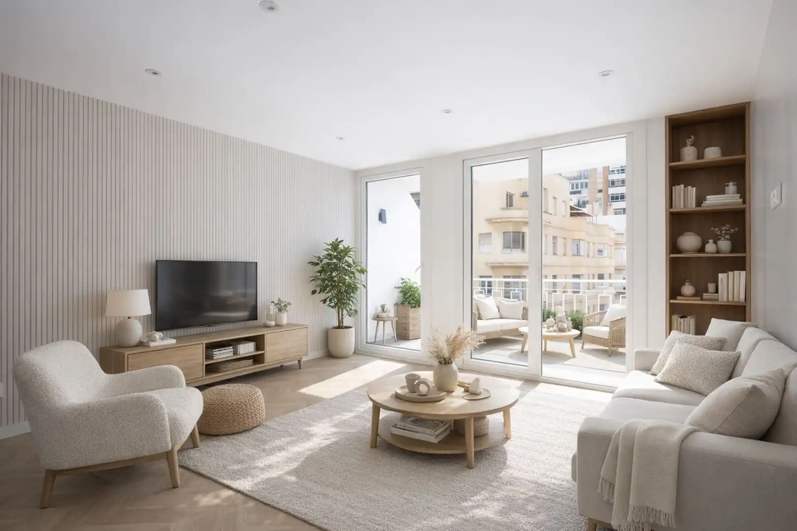 Sala d'estar de Apartament en venda en Málaga