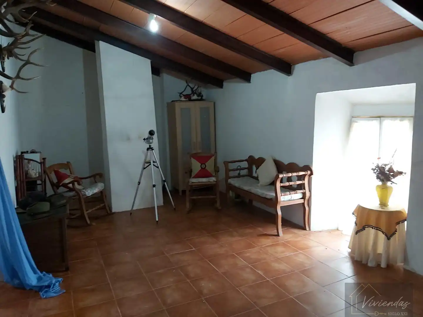 Sala de estar de Finca rústica en venta en Villanueva de la Serena con Trastero, Amueblado y Alarma