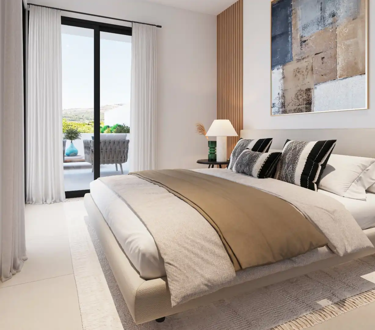 Dormitori de Apartament en venda en L'Alfàs del Pi amb Jardí privat