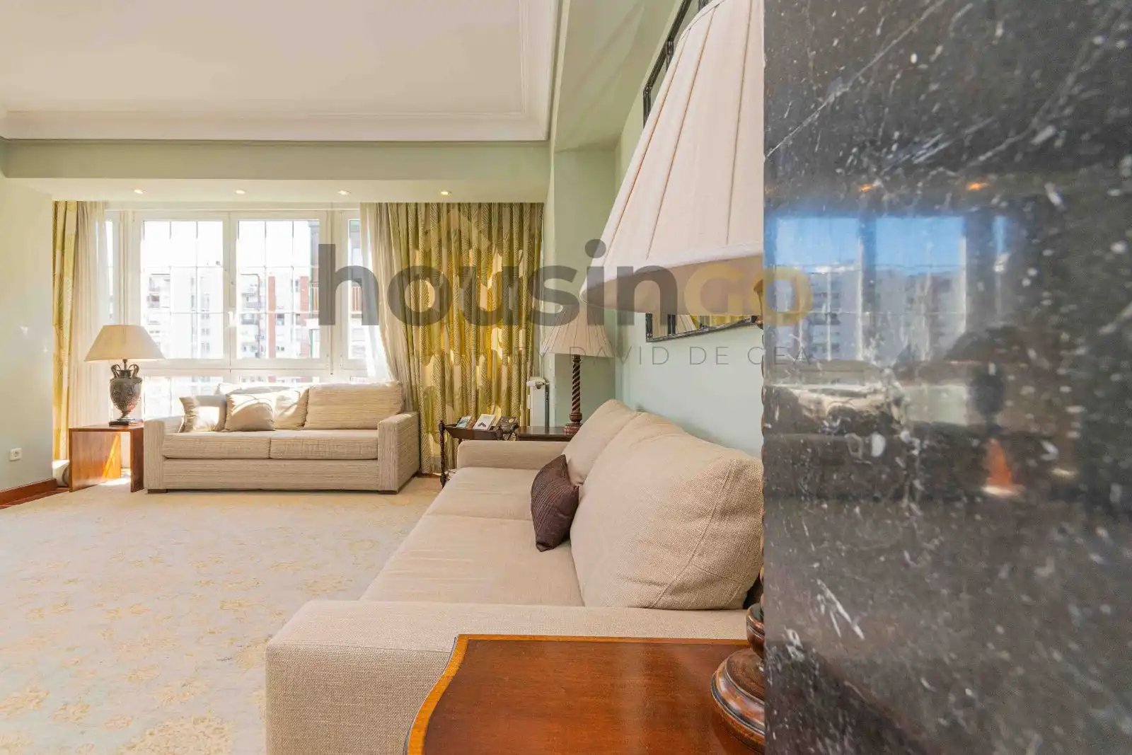 Wohnzimmer von Wohnung zur Miete in Madrid mit Heizung und Terrasse
