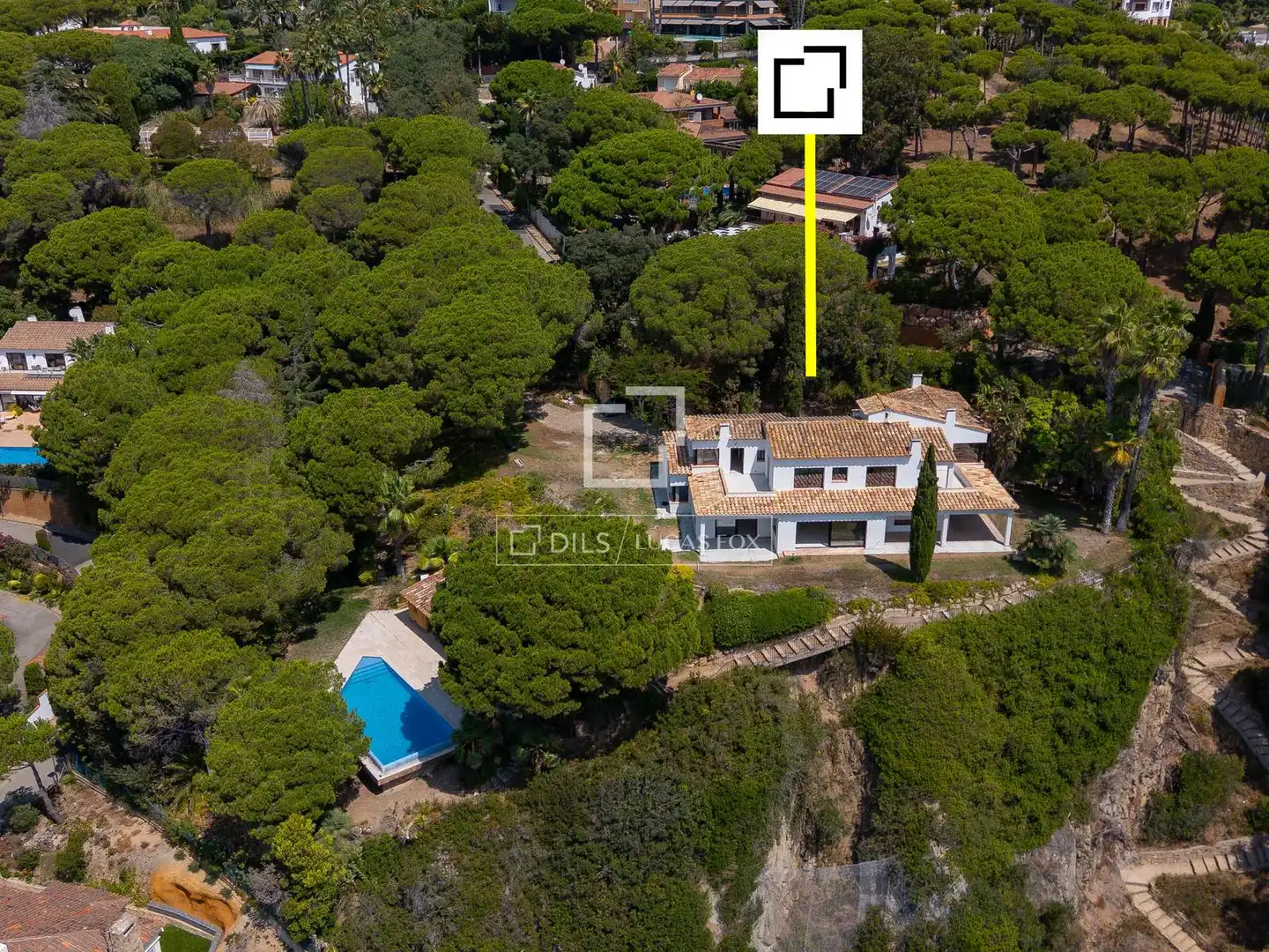 Außenansicht von Haus oder Chalet zum Verkauf in Lloret de Mar mit Klimaanlage, Heizung und Privatgarten