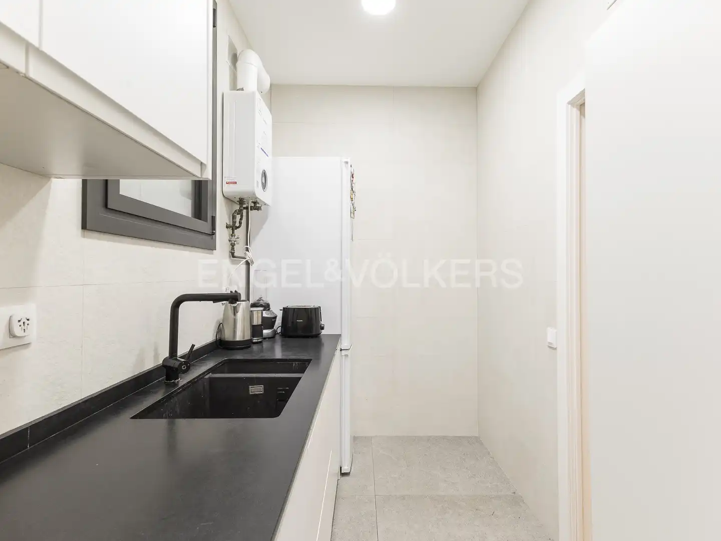 Küche von Wohnung zur Miete in Barcelona mit Klimaanlage, Heizung und Parkett