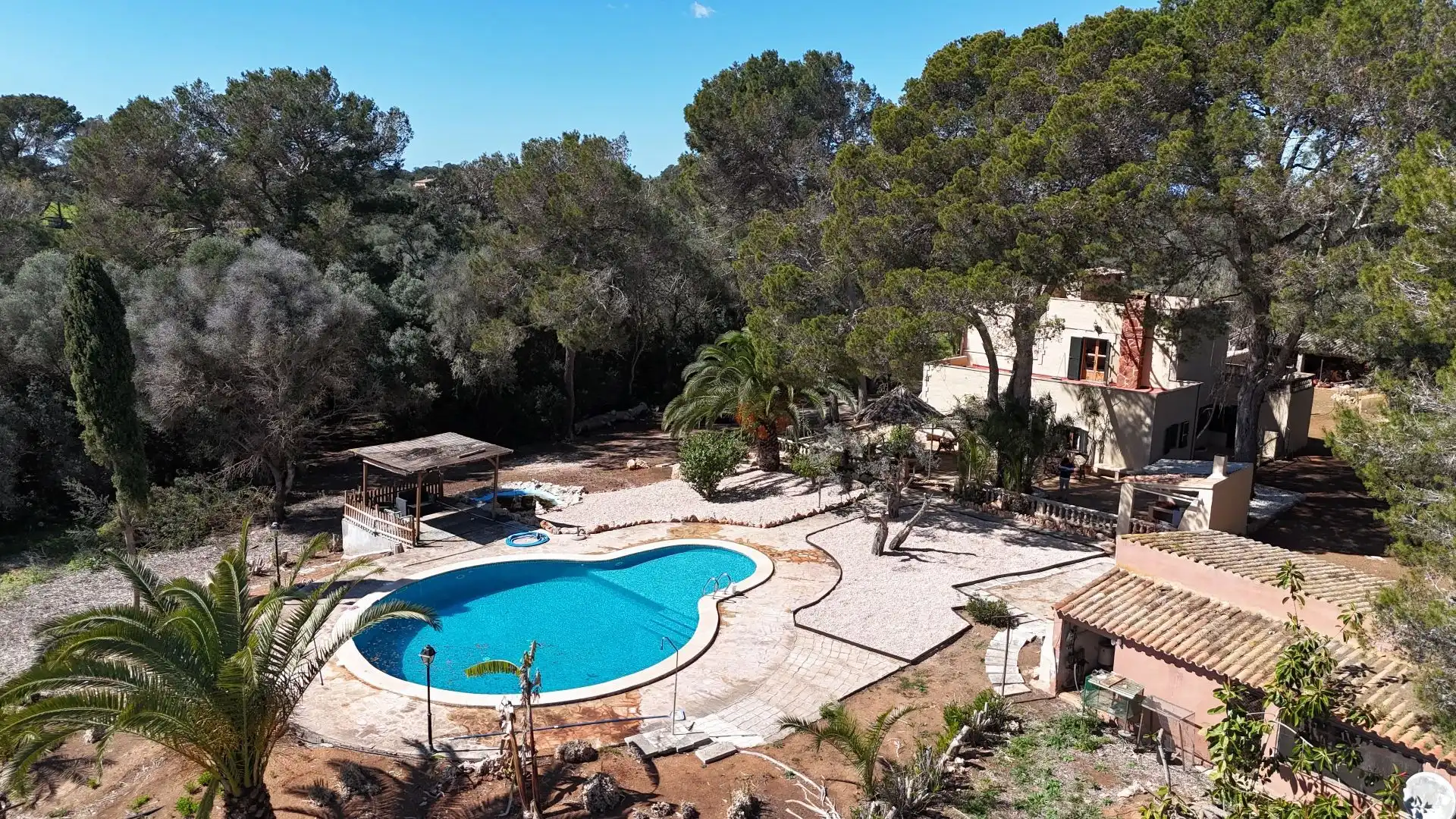 Piscina de Finca rústica de alquiler en Ses Salines con Calefacción, Jardín privado y Piscina