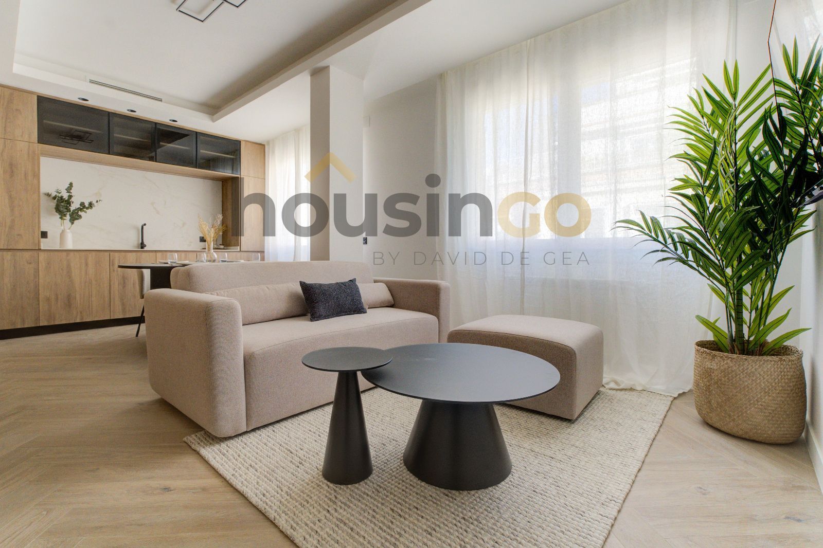 Sala d'estar de Pis de lloguer en  Madrid Capital amb Aire condicionat, Calefacció i Moblat