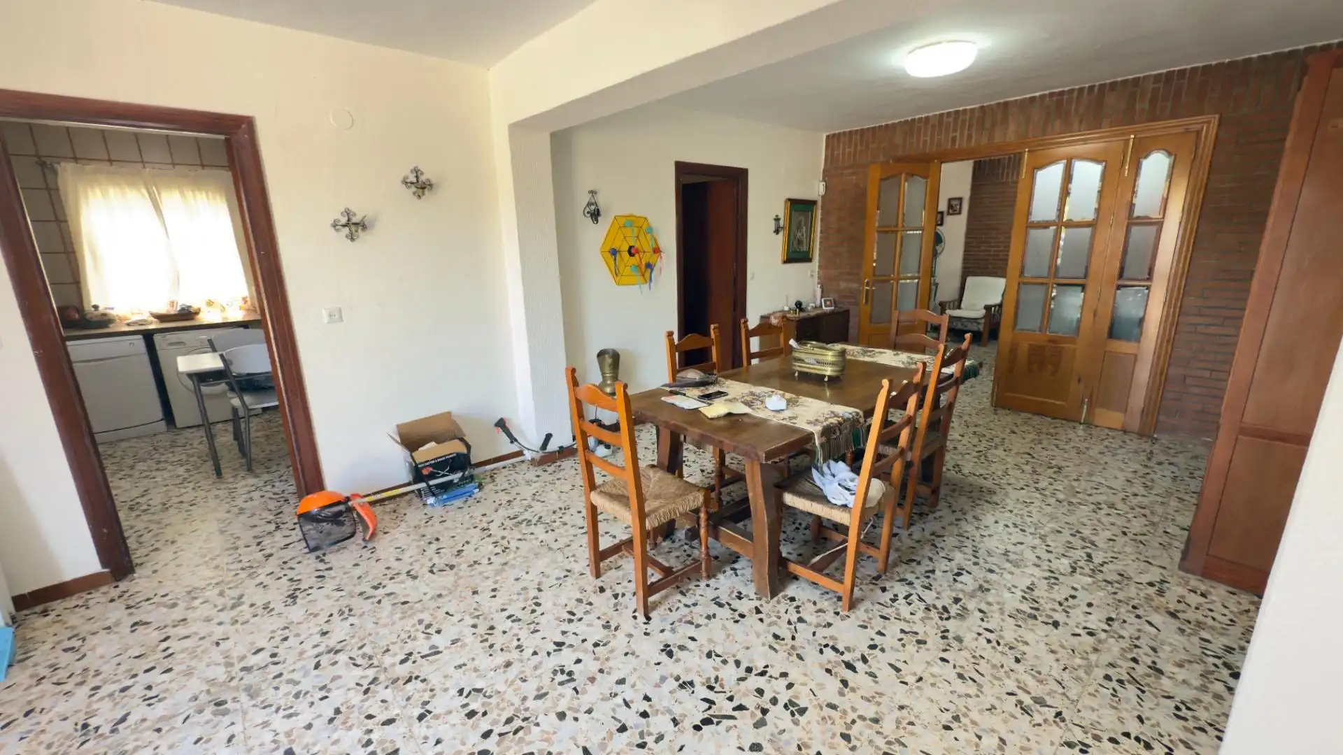 Menjador de Finca rústica en venda en Gibraleón amb Aire condicionat, Jardí privat i Terrassa