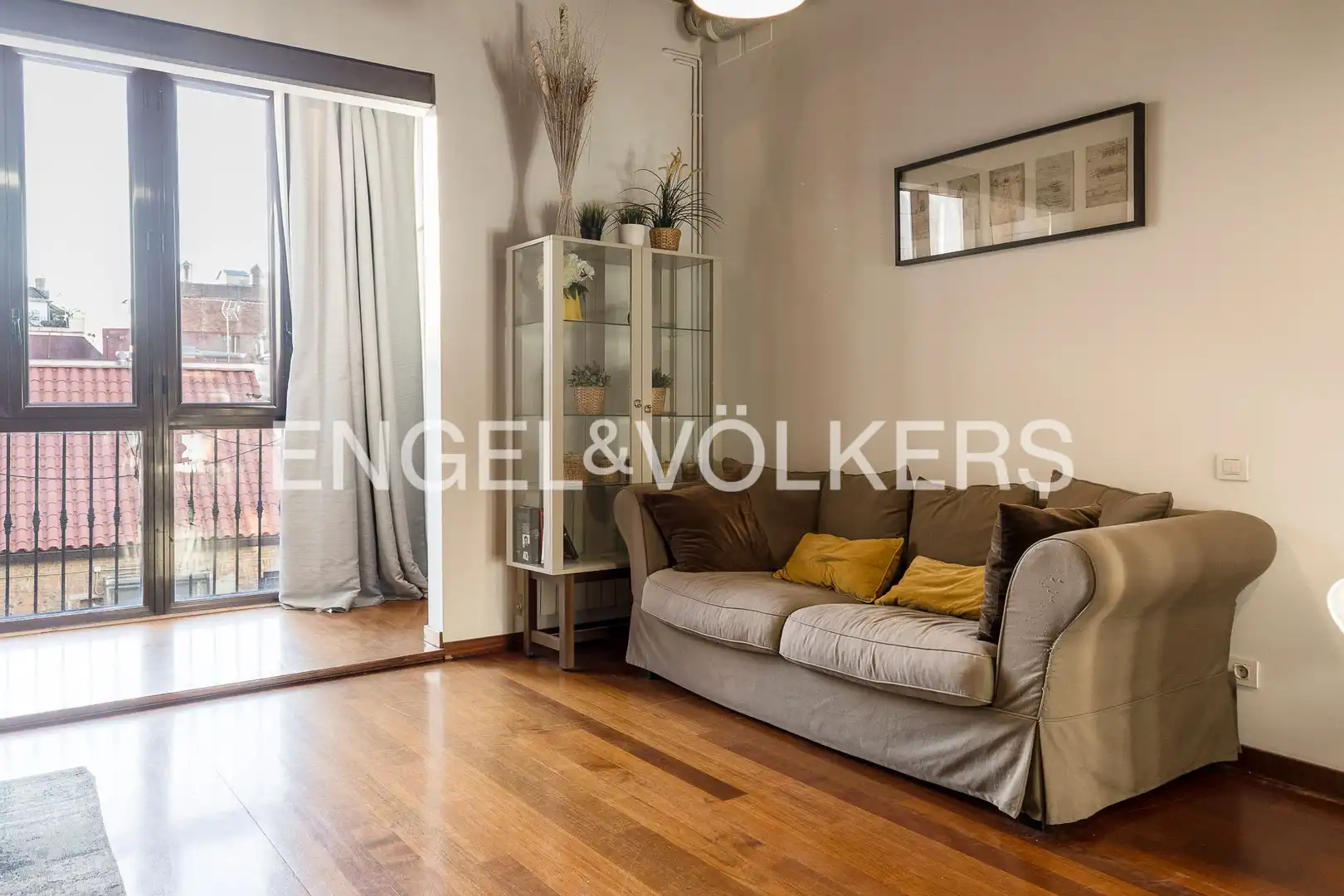 Wohnzimmer von Wohnung zur Miete in Barcelona mit Klimaanlage, Heizung und Parkett