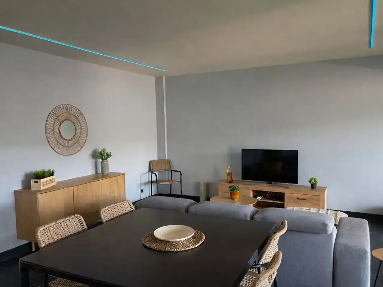 Wohnzimmer von Haus oder Chalet zur Miete in Arico mit Klimaanlage, Privatgarten und Abstellraum