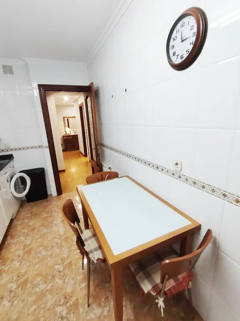 Dining room of Flat for sale in Gijón   with Heating, Parquet flooring and Terrace