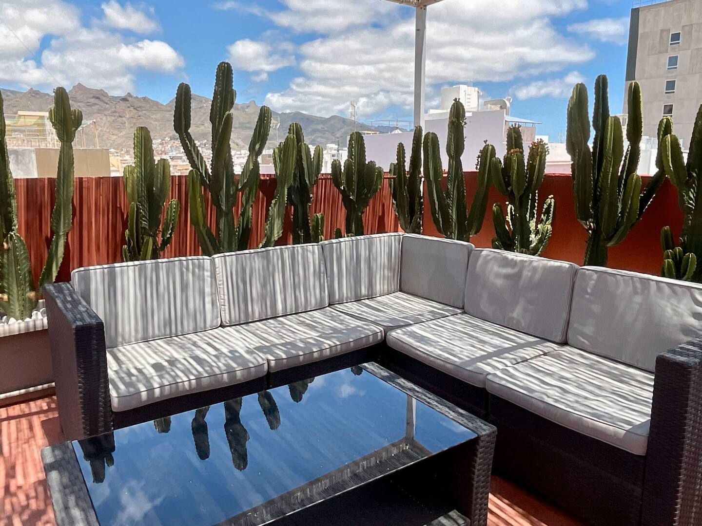 Terraza de Piso de alquiler en  Santa Cruz de Tenerife Capital con Aire acondicionado, Calefacción y Terraza