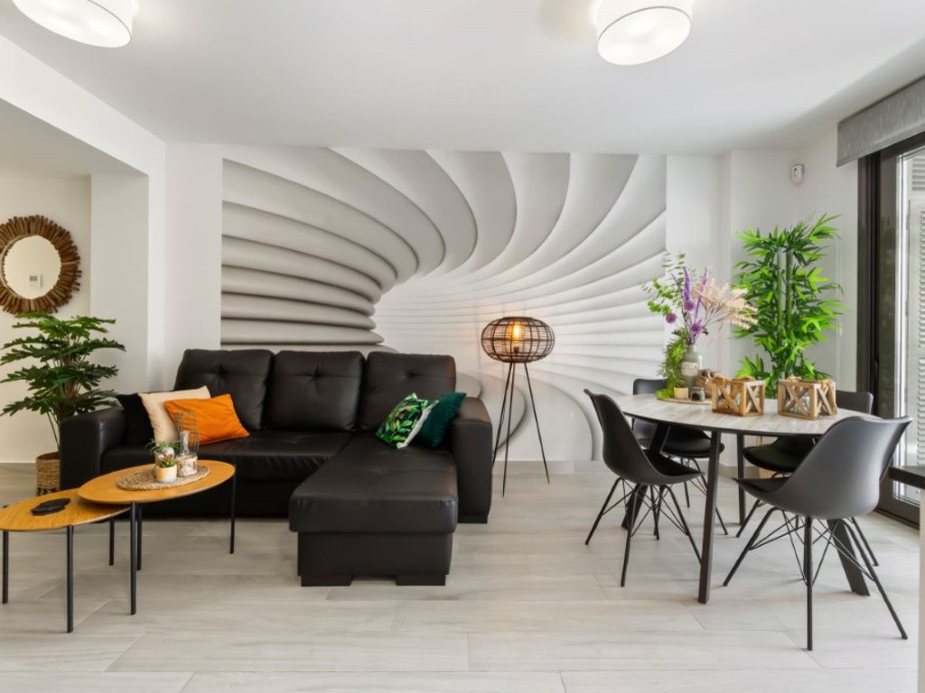Sala d'estar de Apartament en venda en Torrevieja amb Aire condicionat, Calefacció i Moblat