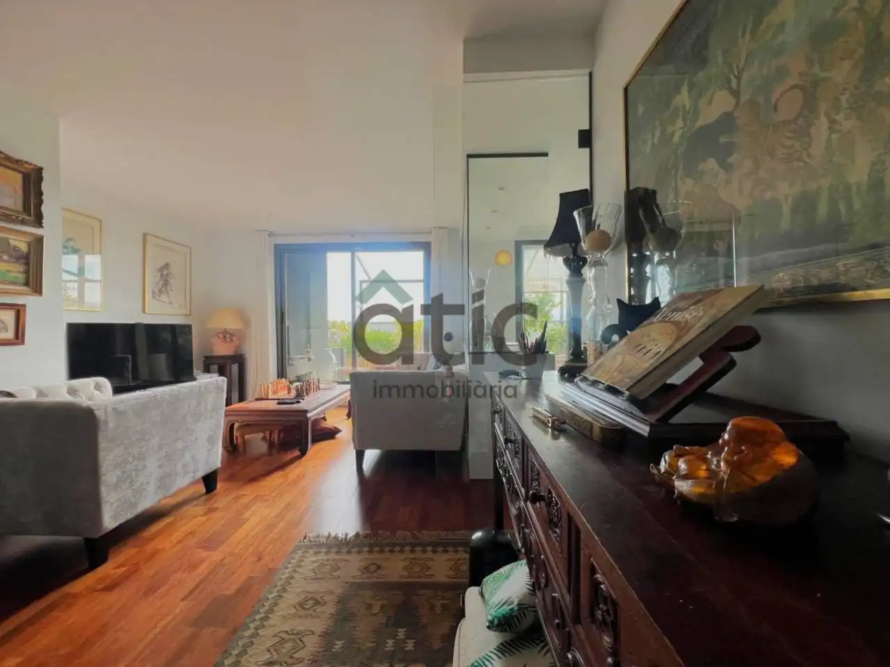 Sala de estar de Ático en venta en Manresa con Parquet, Terraza y Trastero