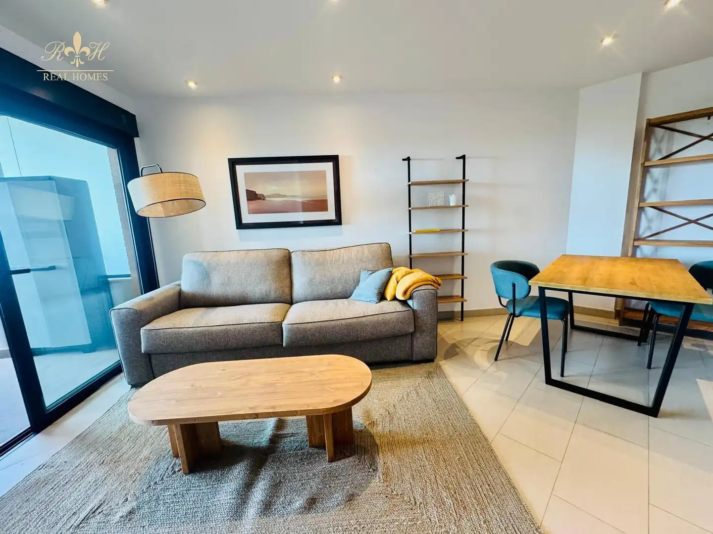 Wohnzimmer von Dachboden zur Miete in L'Alfàs del Pi mit Klimaanlage, Terrasse und Schwimmbad