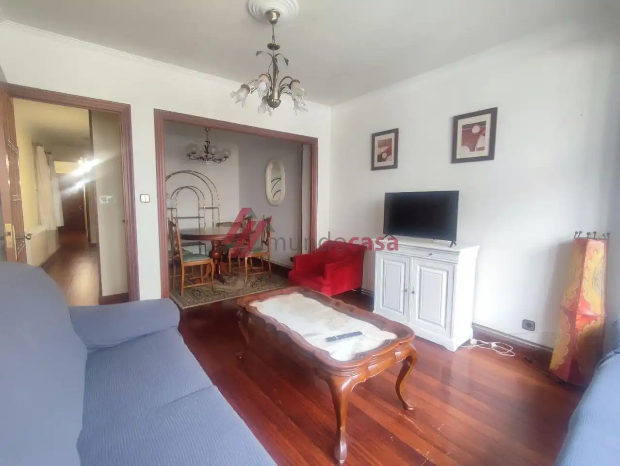 Sala de estar de Piso de alquiler en Ferrol con Calefacción, Parquet y Amueblado