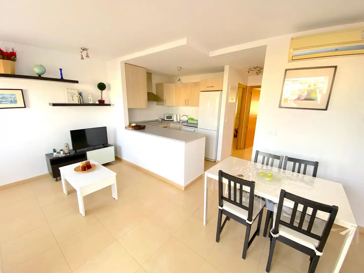 Cocina de Apartamento en venta en Alhama de Murcia con Aire acondicionado, Jardín privado y Amueblado