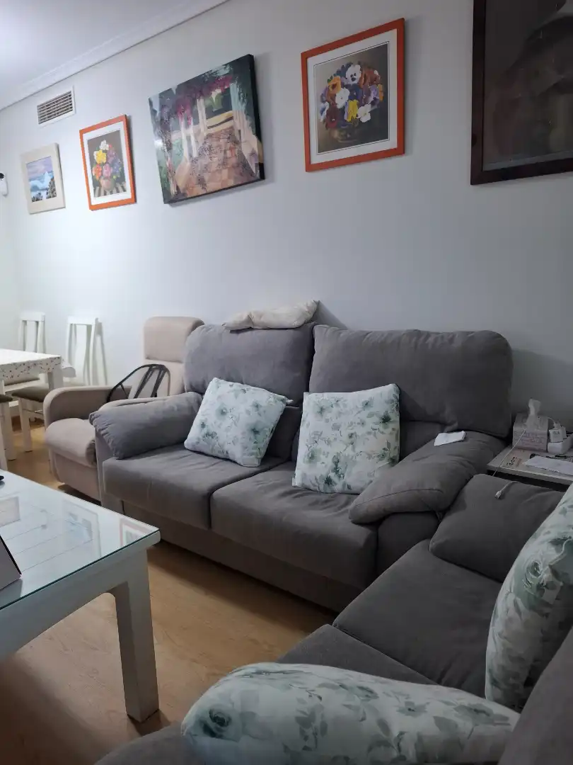 Sala de estar de Piso en venta en Mairena del Aljarafe con Aire acondicionado, Calefacción y Jardín privado