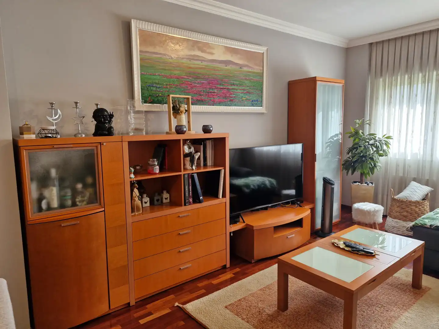 Sala de estar de Piso de alquiler en Derio con Calefacción, Parquet y Amueblado