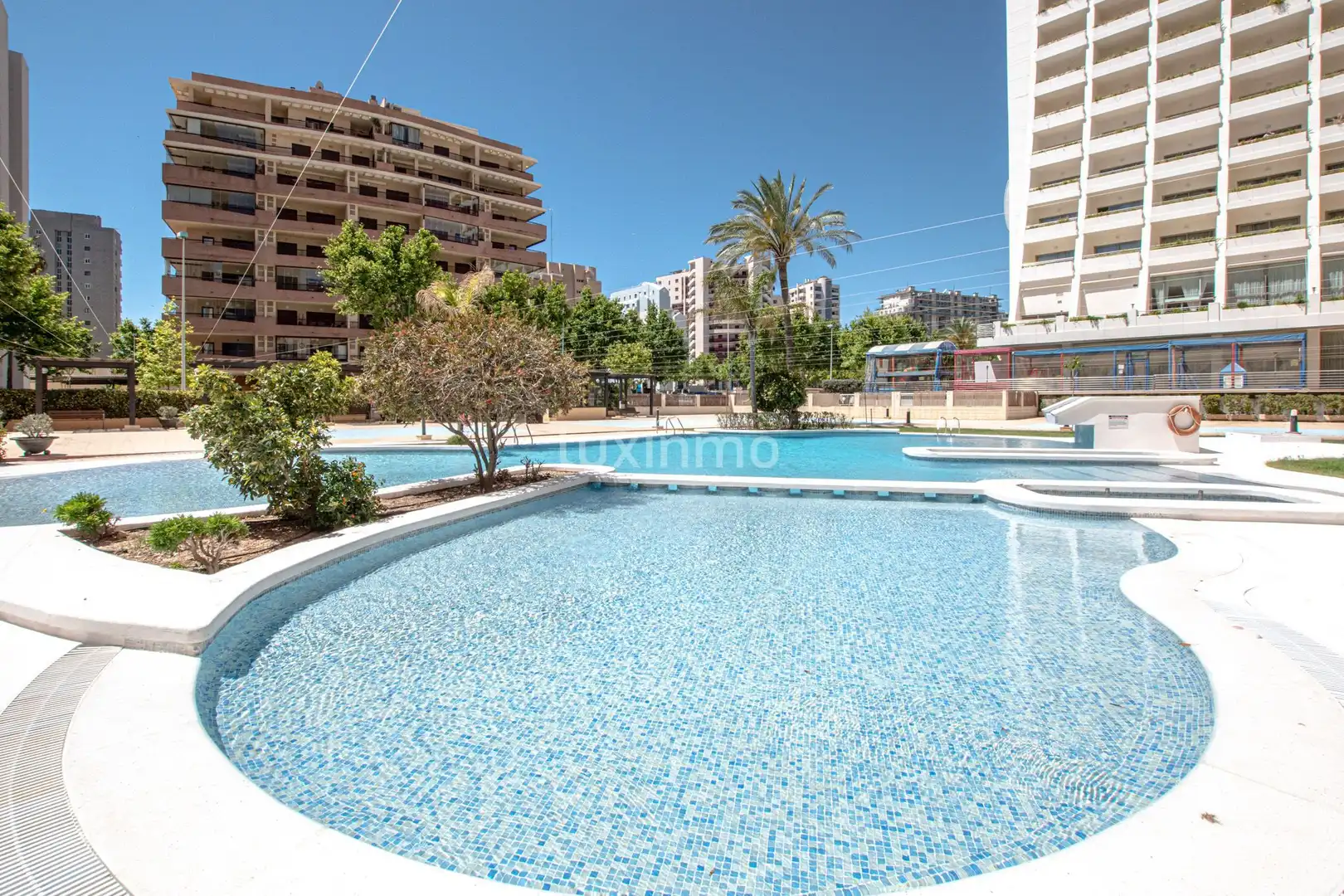 Swimming pool of Flat for sale in Calpe / Calp  with Air Conditioner, Private garden and Terrace