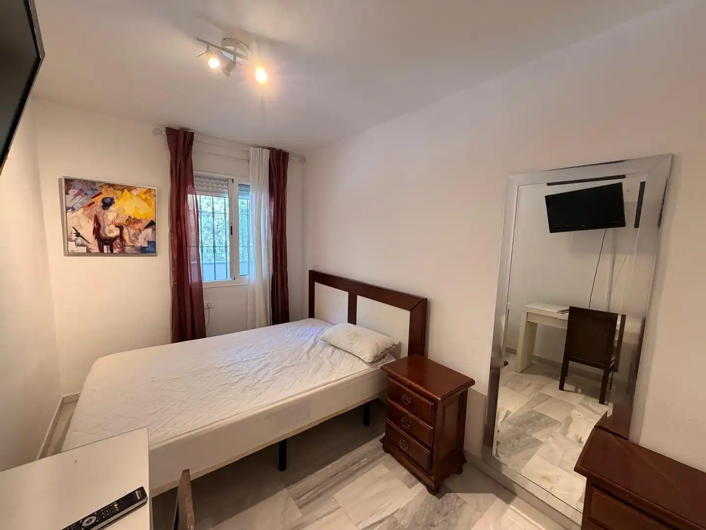 Bedroom of Flat for rent in Benalmádena  with Air Conditioner, Heating and Private garden