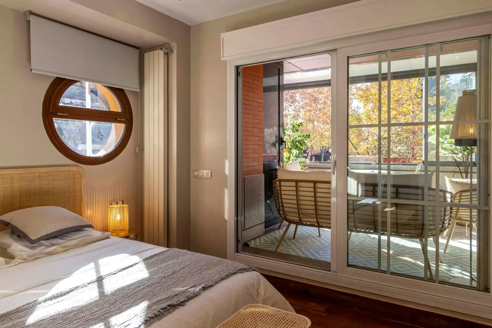 Terrasse von Wohnung zur Miete in Madrid mit Klimaanlage, Privatgarten und Möbliert