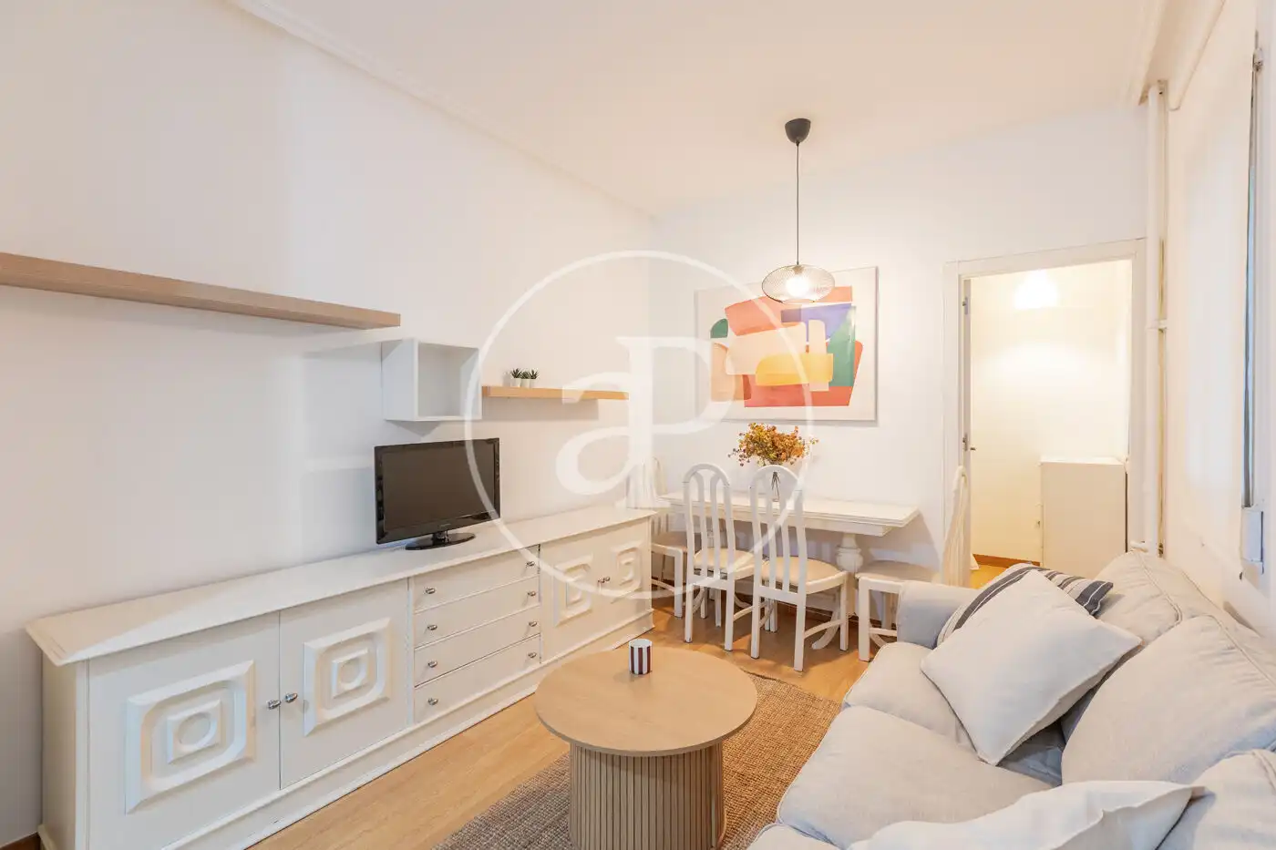 Living room of Flat for rent in Madrid  with Heating and Furnished