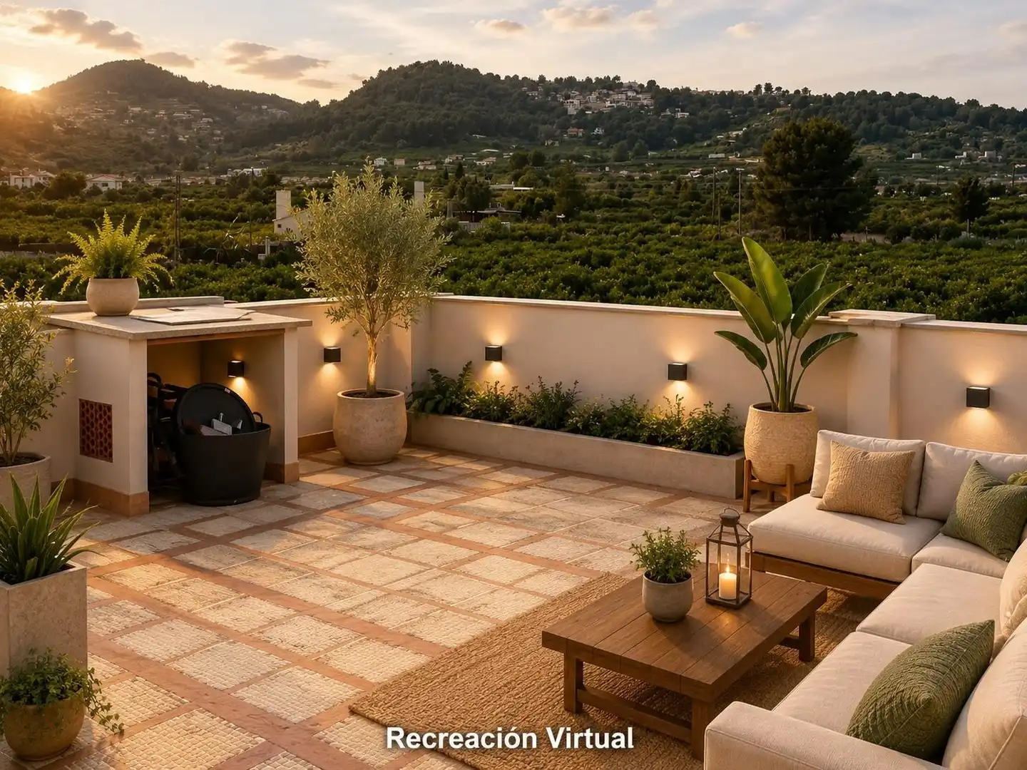 Terrace of Country homes for sale in Alzira  with Private garden, Terrace and Swimming Pool
