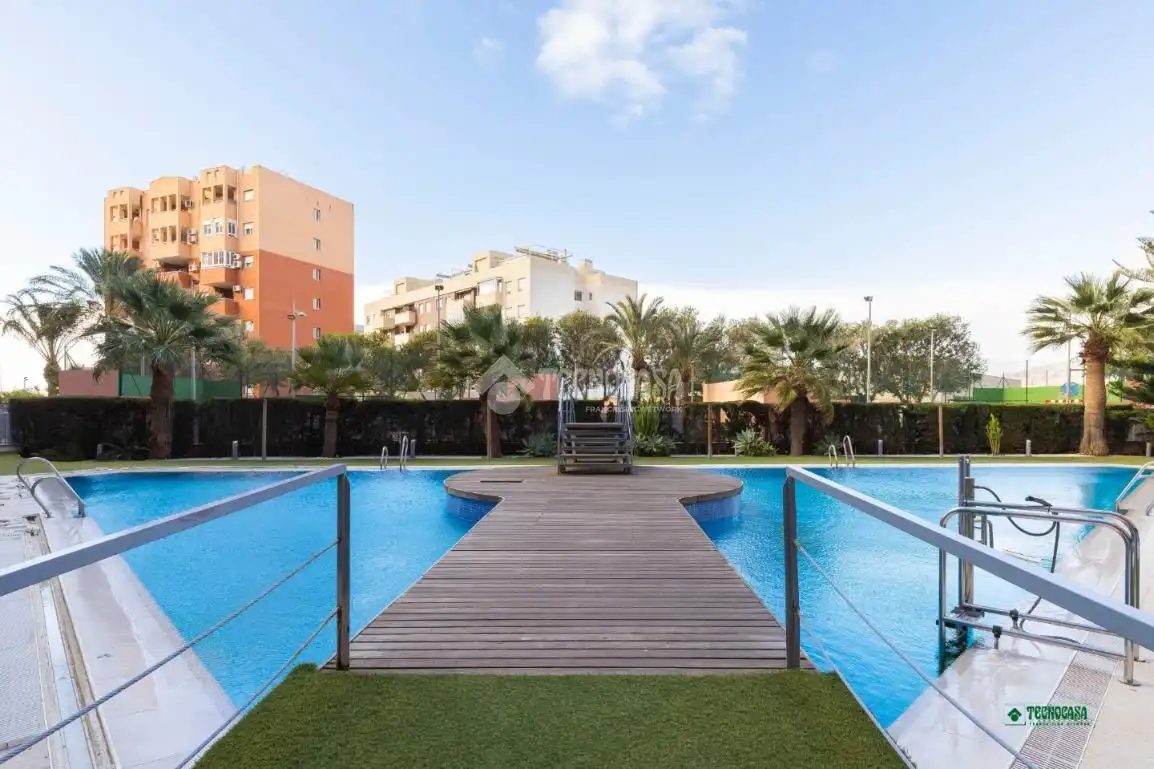 Swimming pool of Flat for sale in Almería  with Terrace, Storage room and Community pool