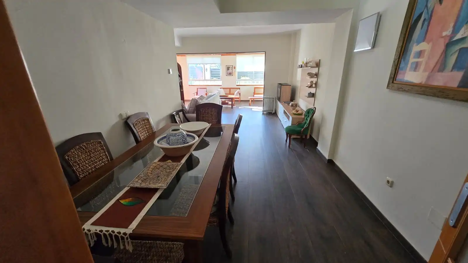 Esszimmer von Einfamilien-Reihenhaus zum Verkauf in Alhaurín de la Torre mit Klimaanlage, Privatgarten und Abstellraum