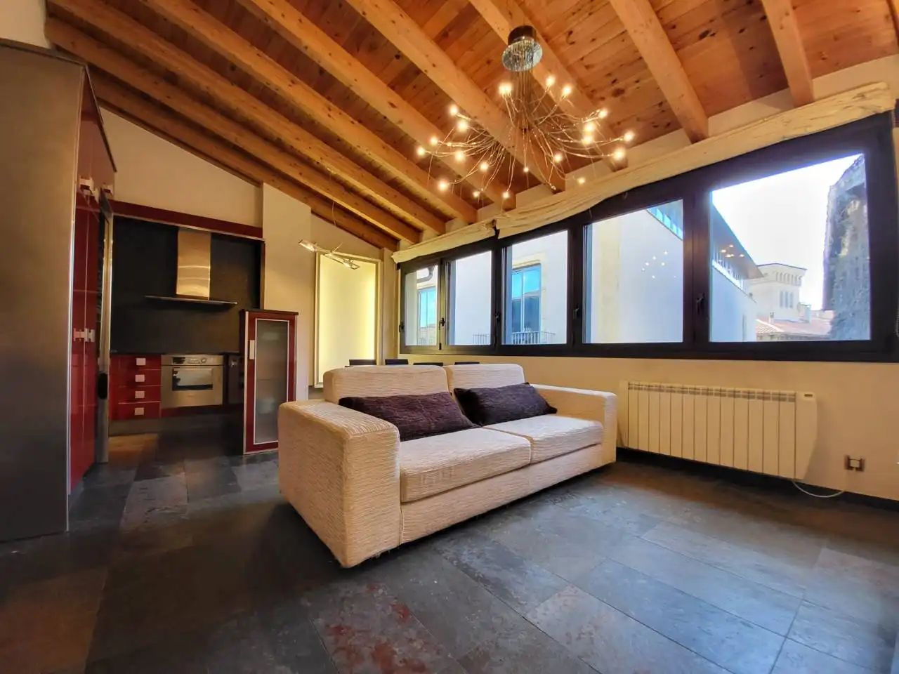 Sala de estar de Piso en venta en Vic con Aire acondicionado y Amueblado