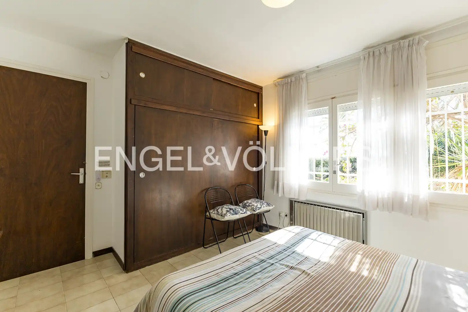 Schlafzimmer von Wohnung zur Miete in Cubelles mit Klimaanlage, Heizung und Privatgarten