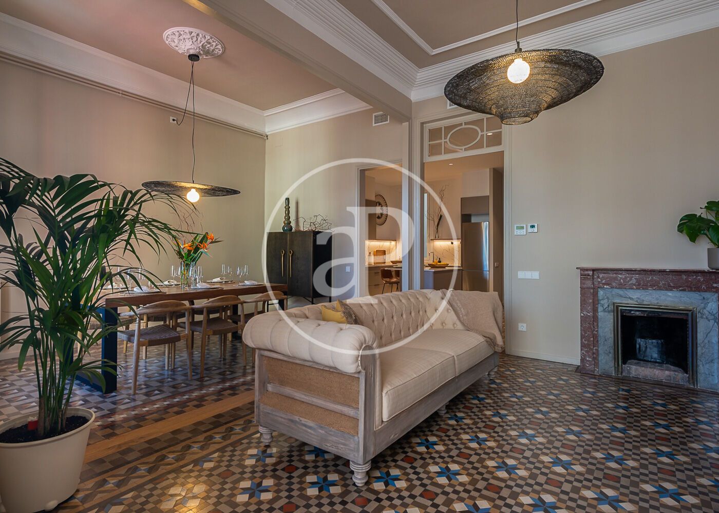 Living room of Flat to rent in  Barcelona Capital  with Air Conditioner, Heating and Terrace
