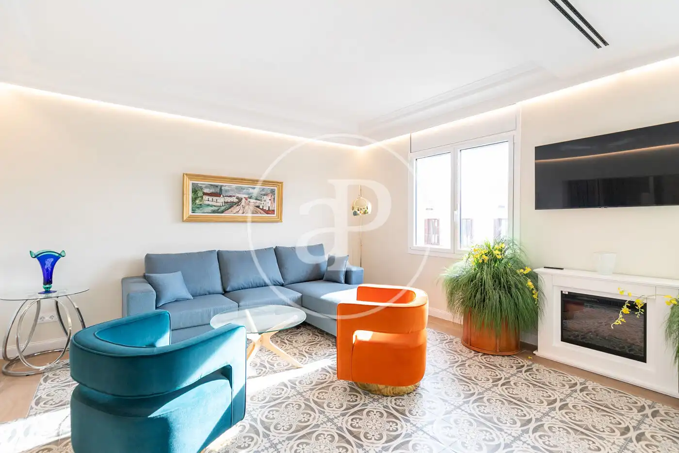 Sala d'estar de Pis en venda en Barcelona amb Calefacció, Moblat i Balcó