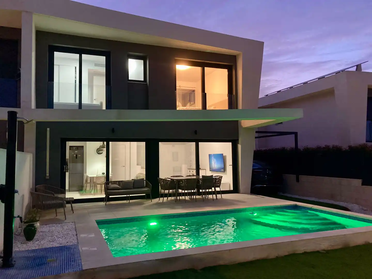Swimming pool of Detached homes for rent in Santa Pola  with Air Conditioner, Heating and Private garden