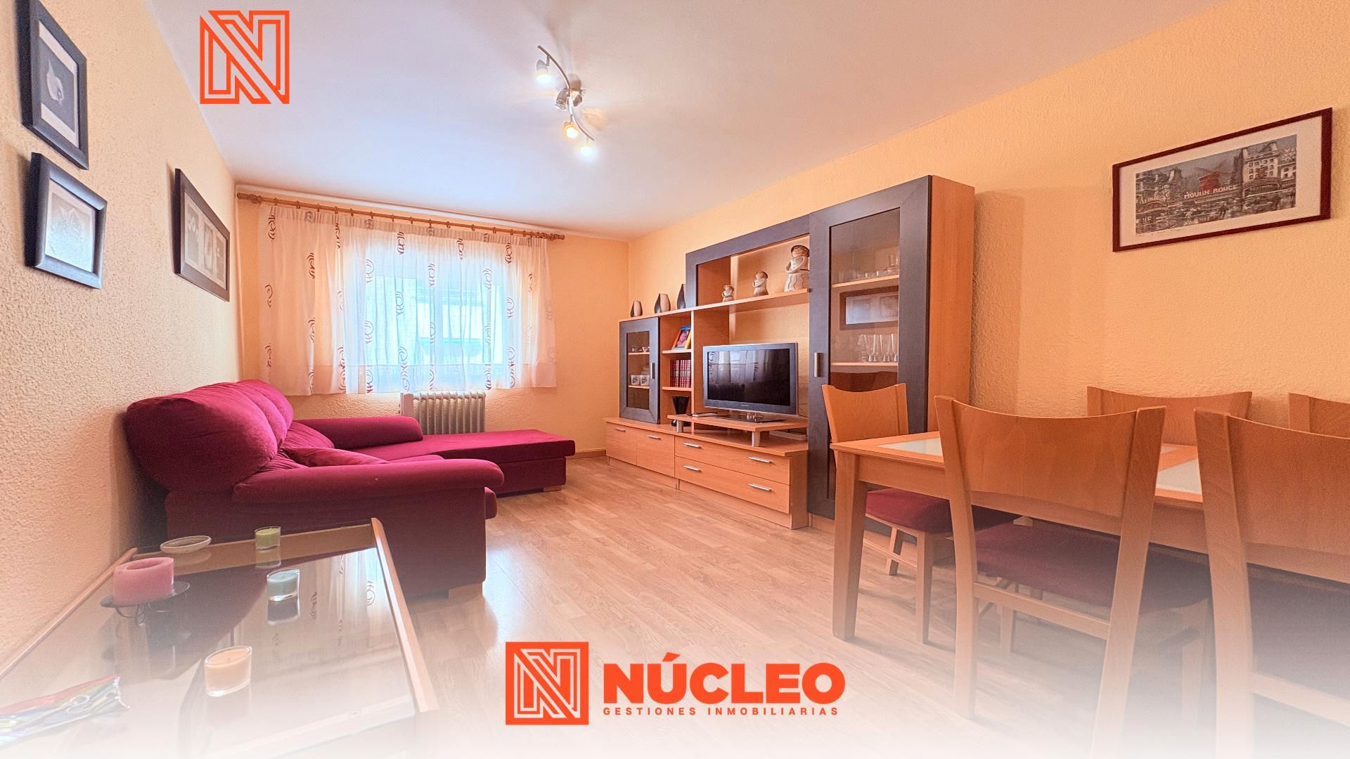 Living room of Flat for sale in  Zaragoza Capital  with Air Conditioner, Heating and Parquet flooring