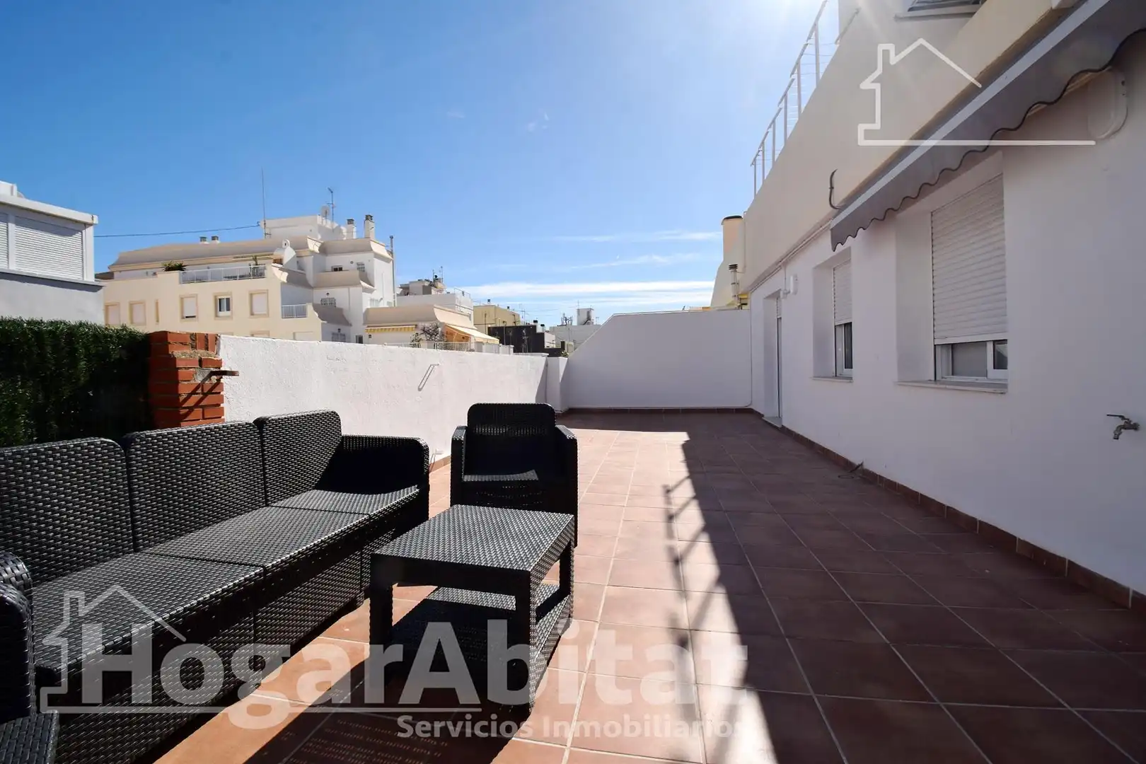 Terrasse von Dachboden zum Verkauf in Burriana / Borriana mit Klimaanlage, Heizung und Terrasse