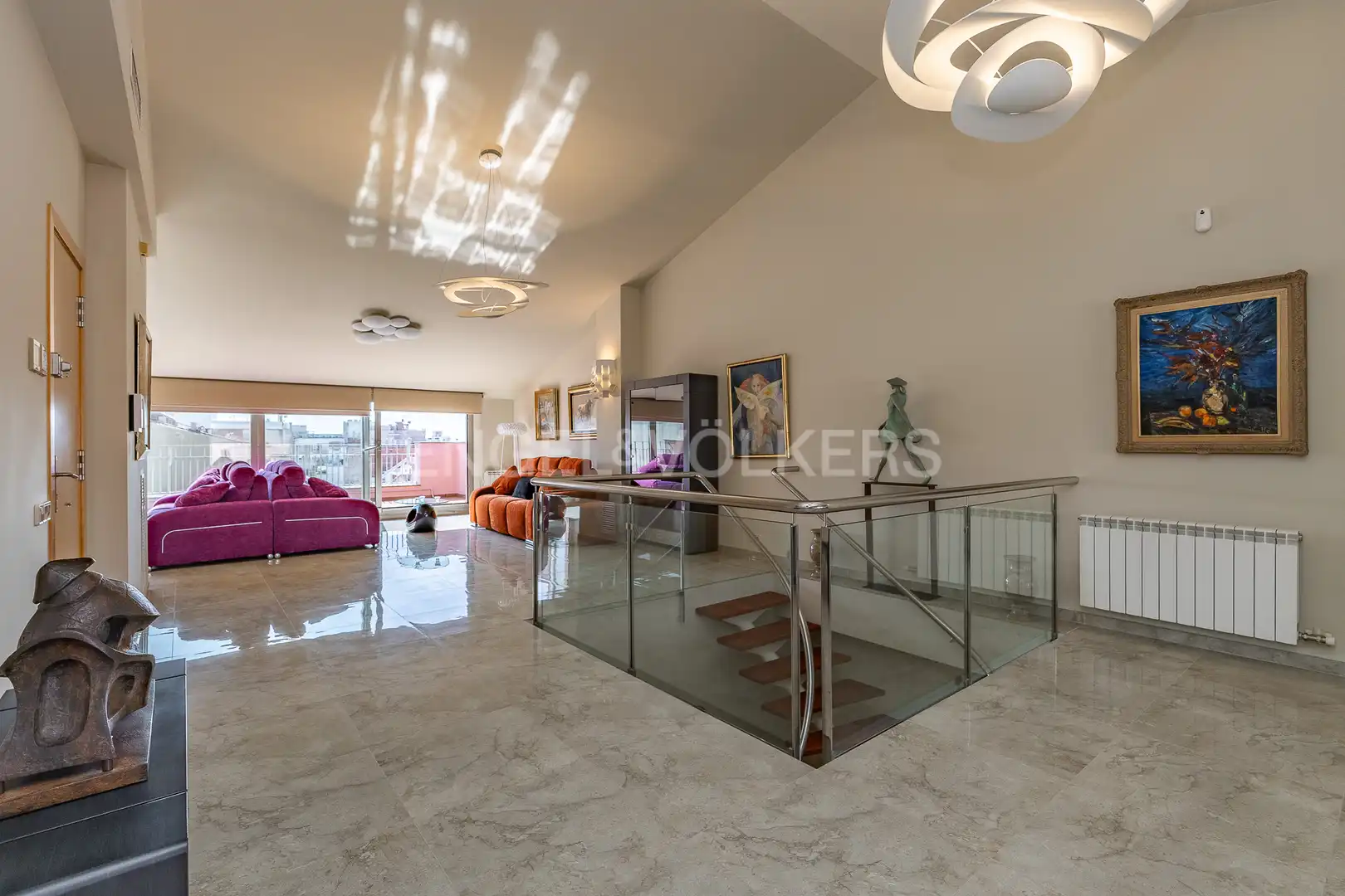 Living room of Duplexes for rent in Mataró  with Air Conditioner, Heating and Parquet flooring