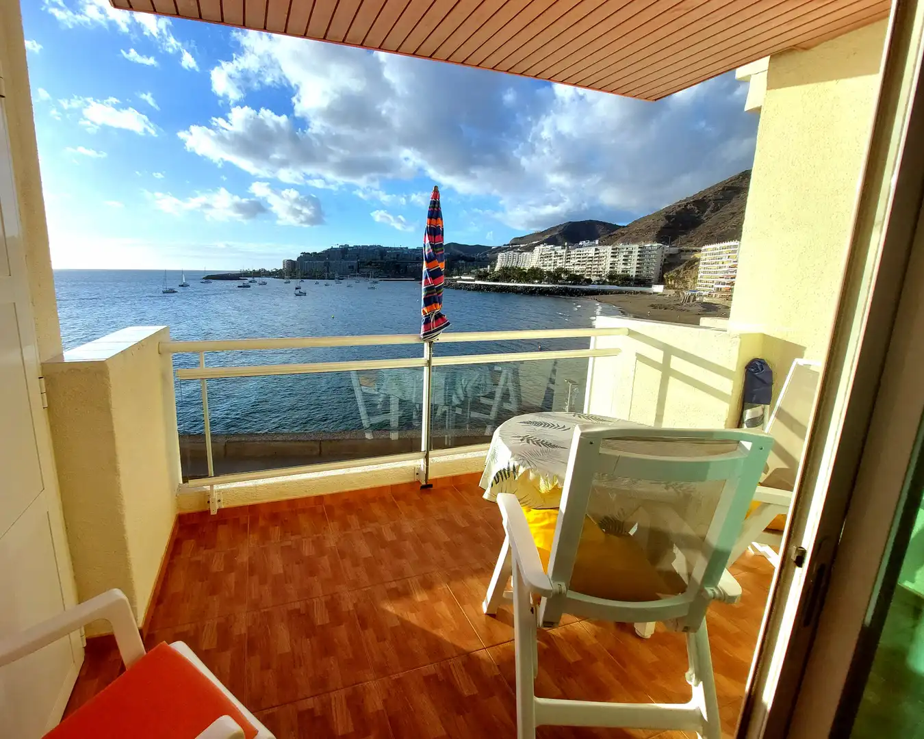 Balcony of Apartments for rent in Mogán  with Furnished, Washing machine and Microwave
