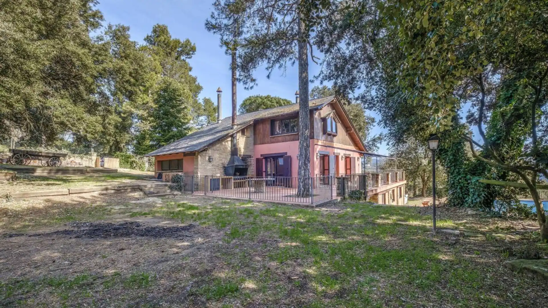 Exterior view of Houses for sale in Sant Quirze Safaja  with Heating, Private garden and Swimming Pool