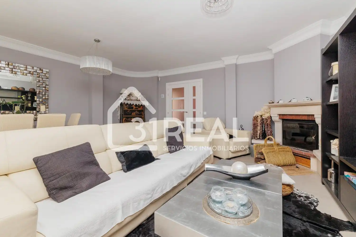 Living room of Houses for sale in Madrid  with Air Conditioner, Heating and Private garden