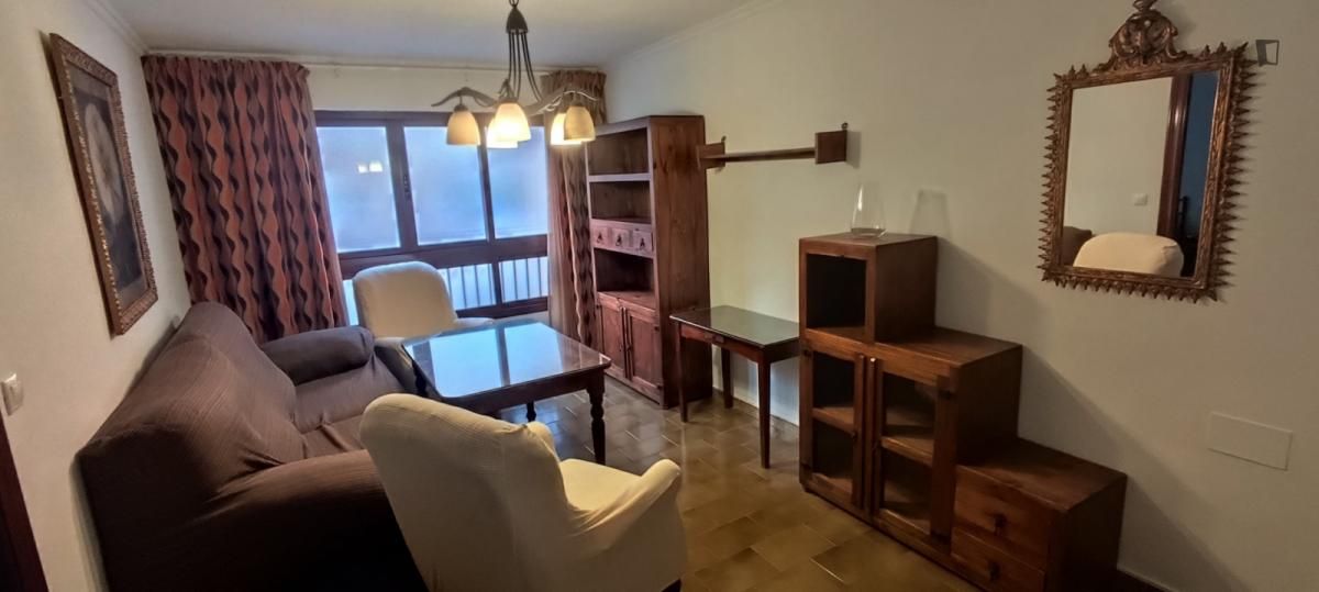 Living room of Apartment to rent in Málaga Capital  with Air Conditioner, Furnished and Oven