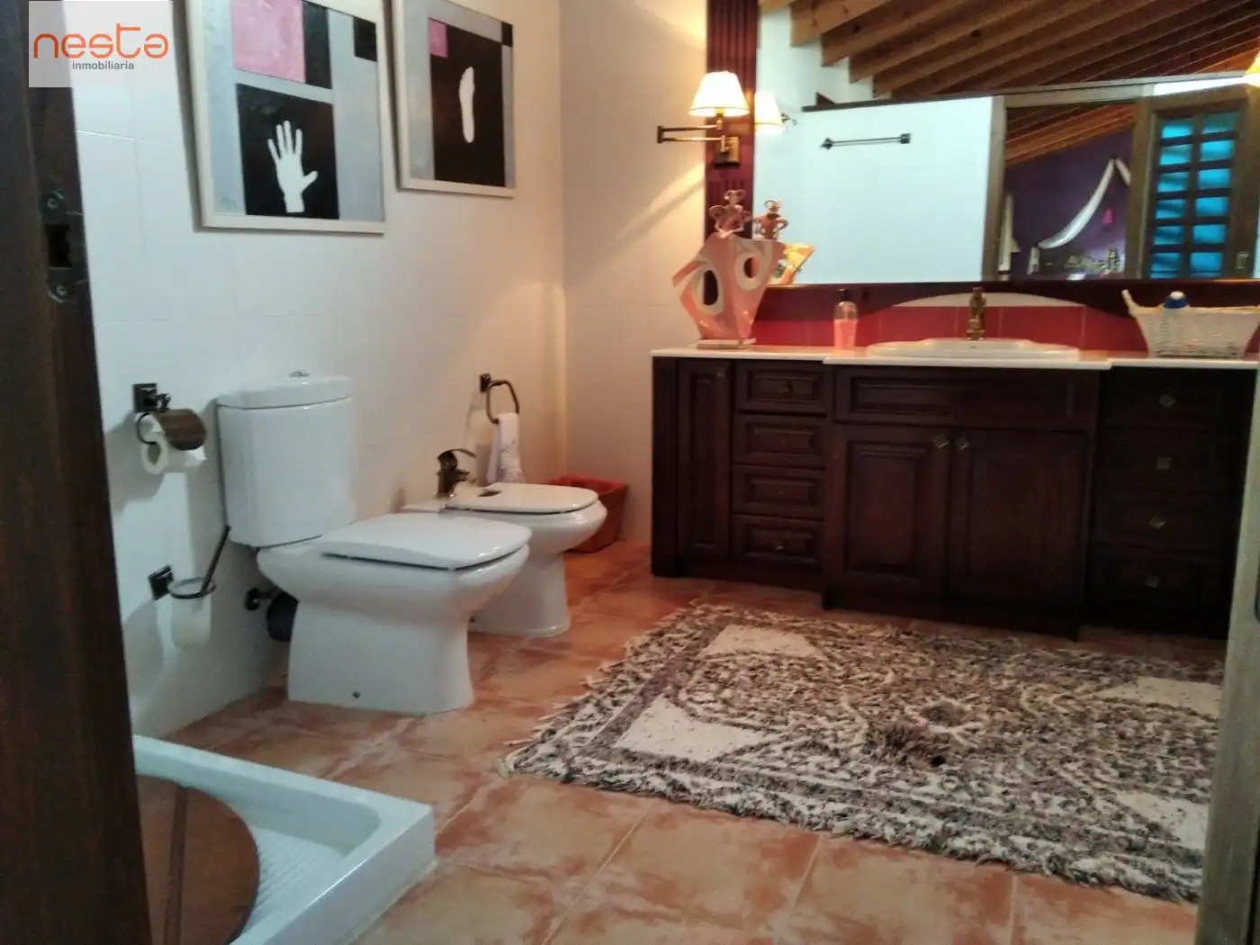 Bany de Finca rústica en venda en Lorca amb Aire condicionat, Jardí privat i Moblat