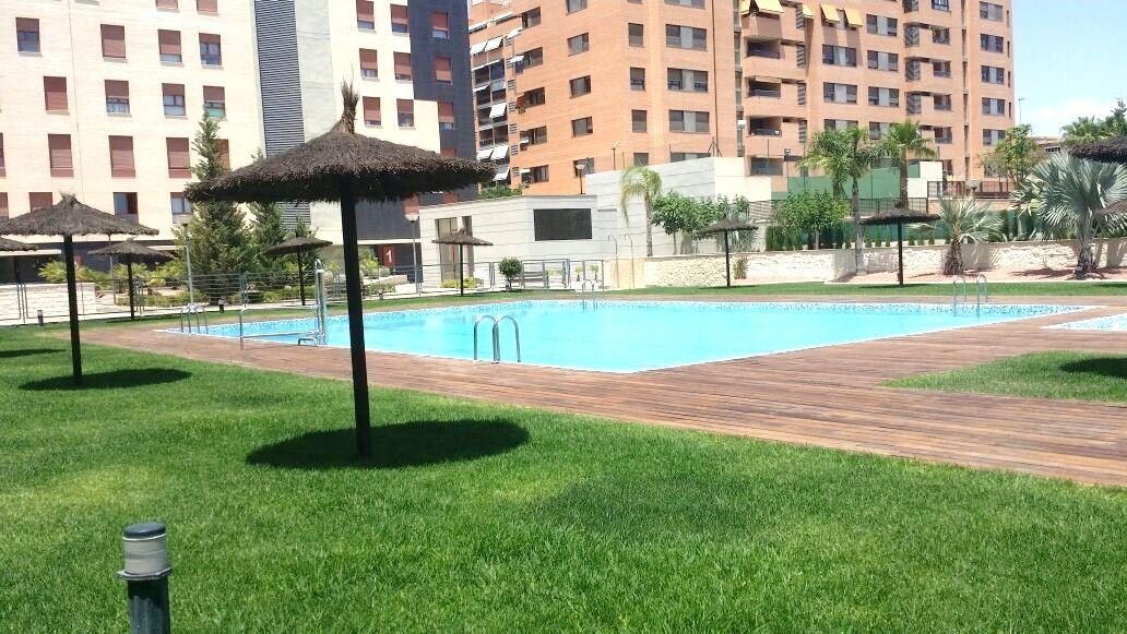 Swimming pool of Attic for sale in Alicante / Alacant  with Heating, Parquet flooring and Terrace