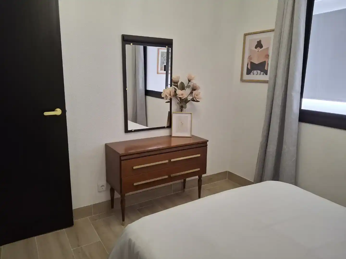 Schlafzimmer von Wohnung zur Miete in Baiona mit Privatgarten
