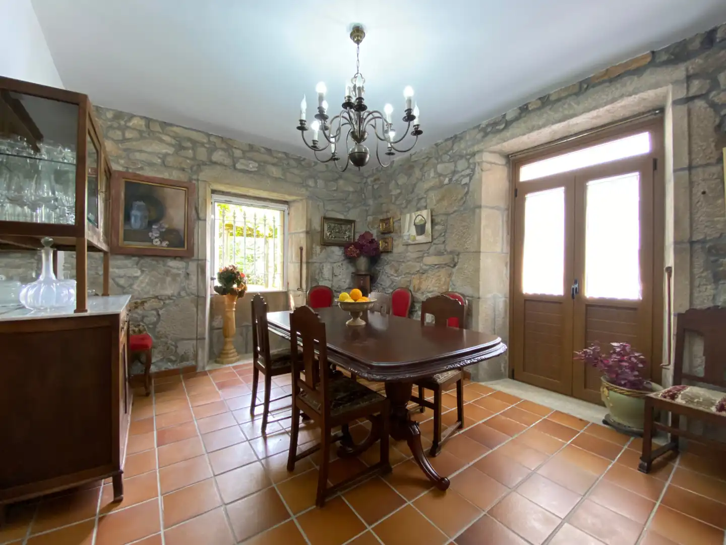 Dining room of Houses for sale in A Estrada   with Heating, Private garden and Terrace