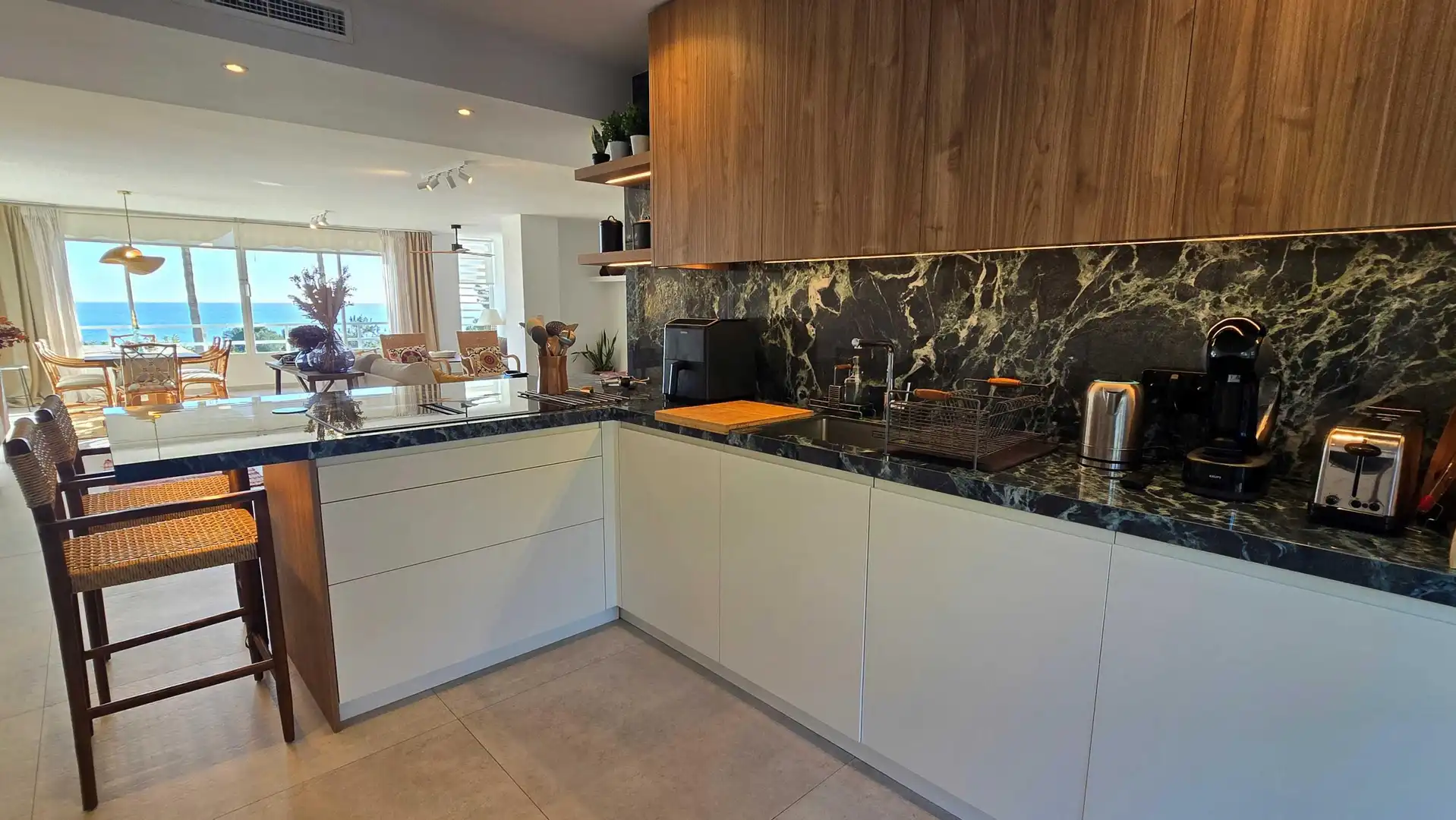 Kitchen of Apartments for rent in Marbella  with Air Conditioner, Heating and Furnished